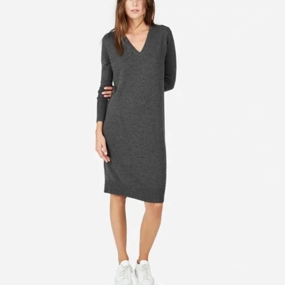 EVERLANE - The Cashmere V-neck Midi Dress in Size Small - Picture 1 of 5